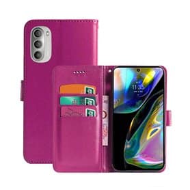 Mobile wallet 3-card Motorola Moto G82 5G - Pink