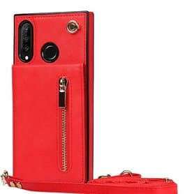 Zipper necklace case Huawei P30 Lite - Röd