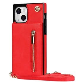 Zipper halskjede deksel Apple iPhone 14 Max - Rød