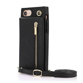 Zipper necklace case Apple iPhone 8 - Svart