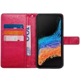 Mobilplånbok 3-kort Samsung Galaxy Xcover 6 Pro - Rosa