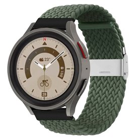 Flettet Elastik Armbånd Samsung Galaxy Watch 5 Pro (45mm) - Army