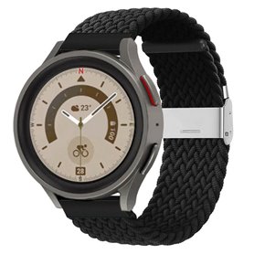 Flettet elastisk armbånd Samsung Galaxy Watch 5 Pro (45mm) - svart