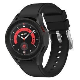 Silikoni Rannekoru No-Gap Samsung Galaxy Watch 5 Pro (45mm) - Musta