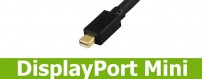 DisplayPort Mini tilkoblingskontakter og omformere